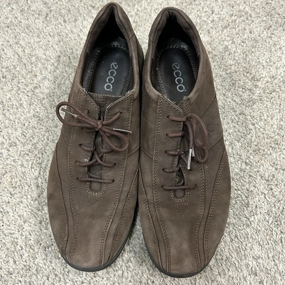 ECCO Women's Shoes‎ Size 39 EUR 10 - 10.5 US Nubuck Brown Leather Comfort